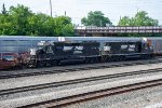 NS 3087 and 737 work the north end of DeButts Yard 